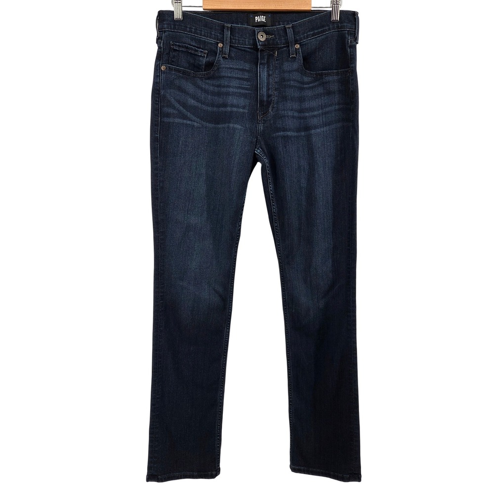 Paige Federal Slim Straight Jeans Mens 32 Dark Wash Indigo‎ Classic Modern